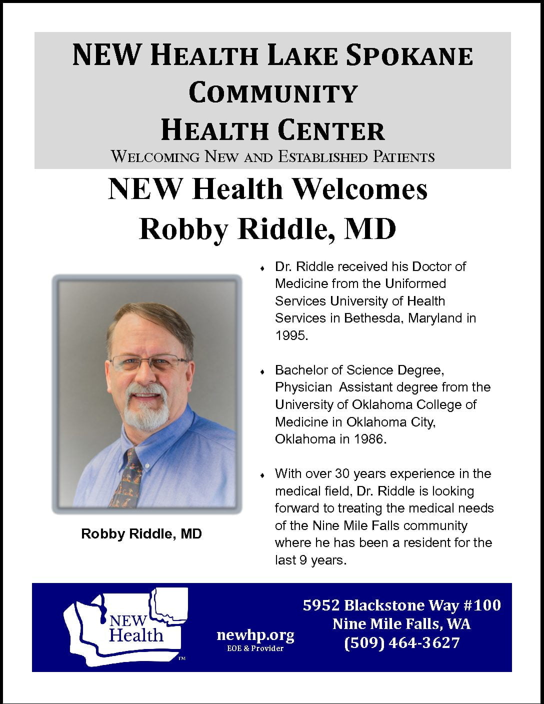 Dr Robby Riddle New Health